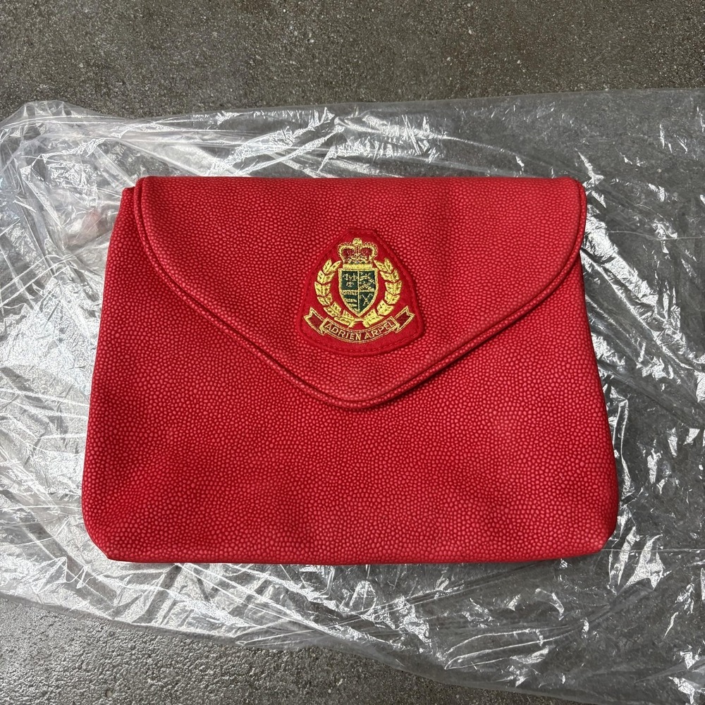 Adrien Arpel Red Makeup Bag Folding Cosmetic Travel Organizer New Zip Pockets